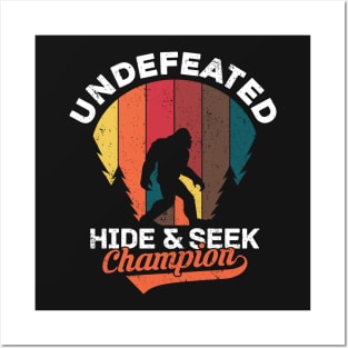 Bigfoot Hide And Seek World Champion Retro Distressed Vintage Posters and Art